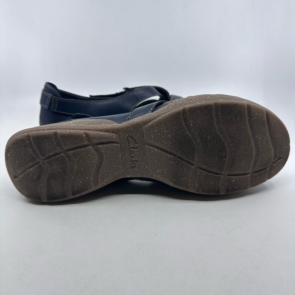 Clarks Roseville Step Flats Round Toe Closed Toe Leather Navy Womens Size US 11M - Picture 7 of 8